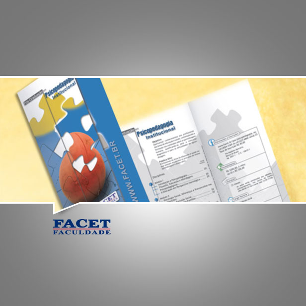 Promocionais - Folder FACET Psicopedagogia Institucional