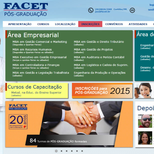 Digitais - Site Pós-Graduação da FACET Faculdades